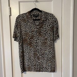 Pacsun Leopard print camp collar